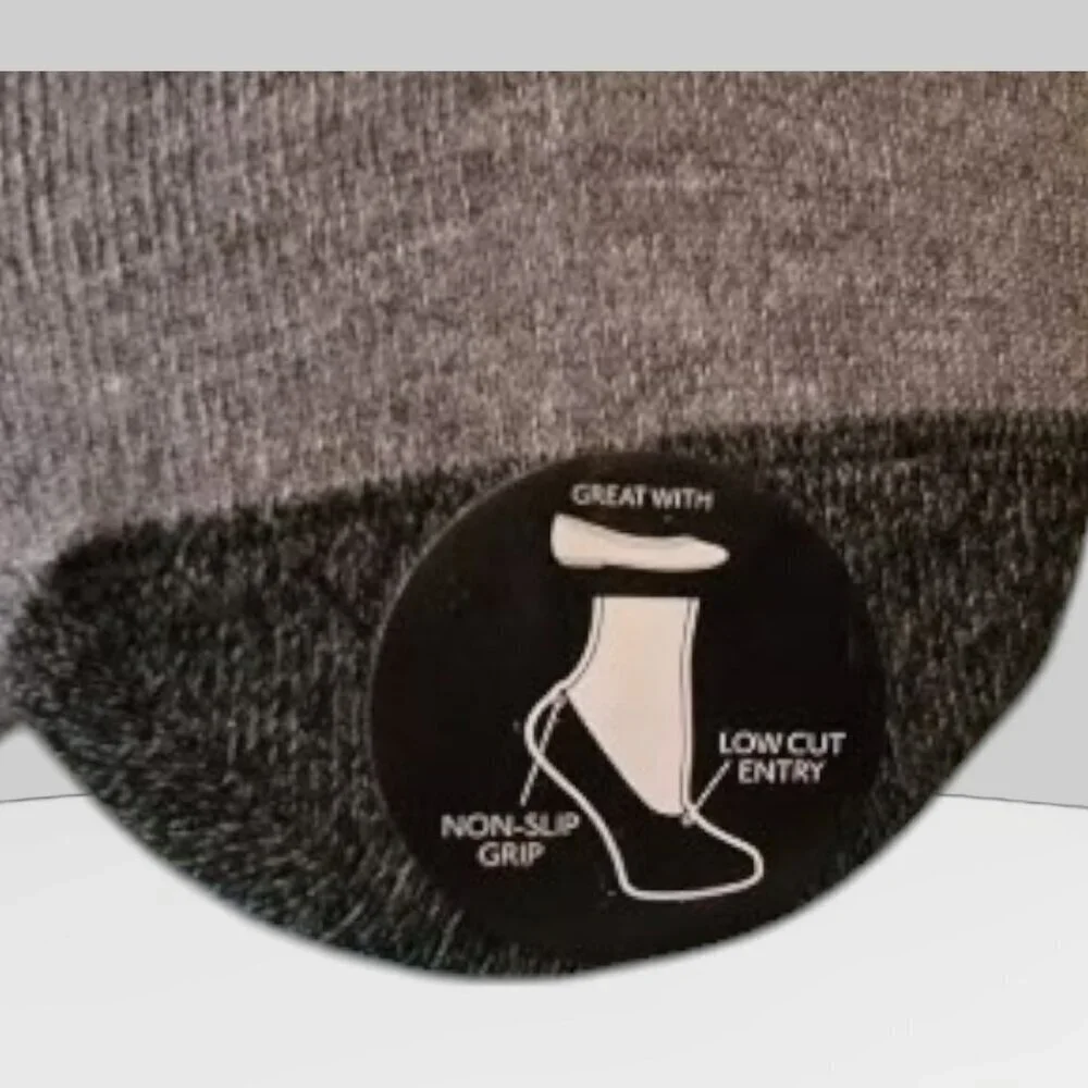 NWOT Set of 5 No‎ Boundaries Loafer High Heel Socks in various shades of Gray